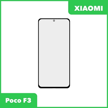 Стекло + OCA пленка для переклейки Xiaomi Poco F3 (черный)