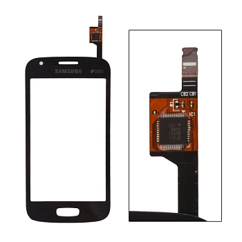Сенсорное стекло (тачскрин) для Samsung Galaxy Ace 3 GT-S7270, S7272, S7275 1-я категория, черный